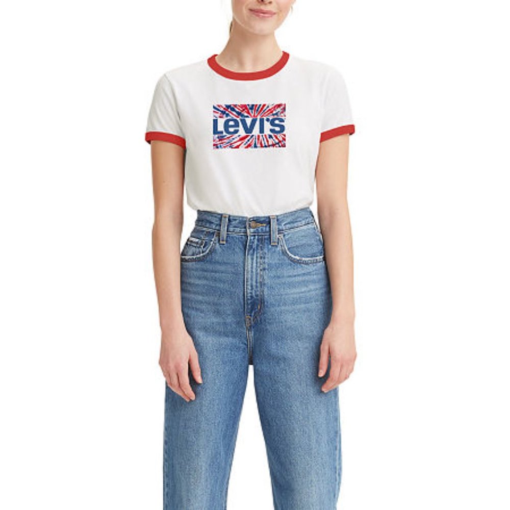 💖💖NWT LEVI'S ROUND NECK SHORT SLEEVE GRAPHIC TEE (M)